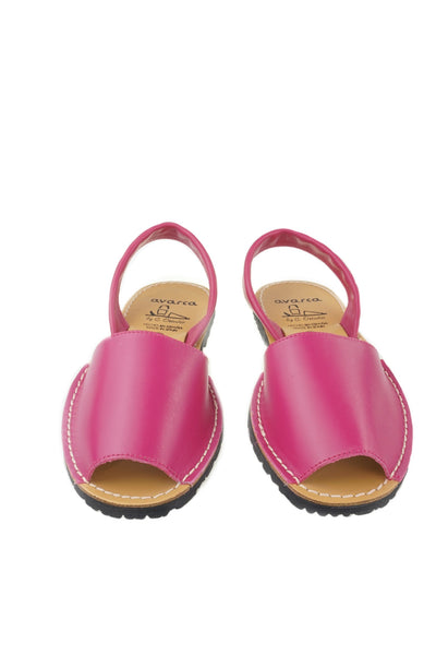 Avarca Spanish Sandals - Ladies Fuchsia Pink Leather