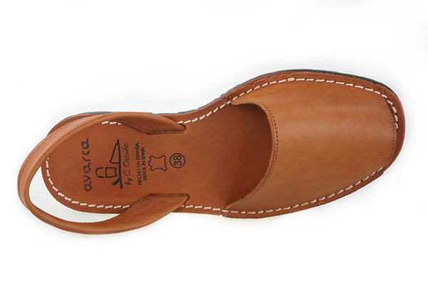 Avarca Spanish Sandals - Ladies Tan Leather
